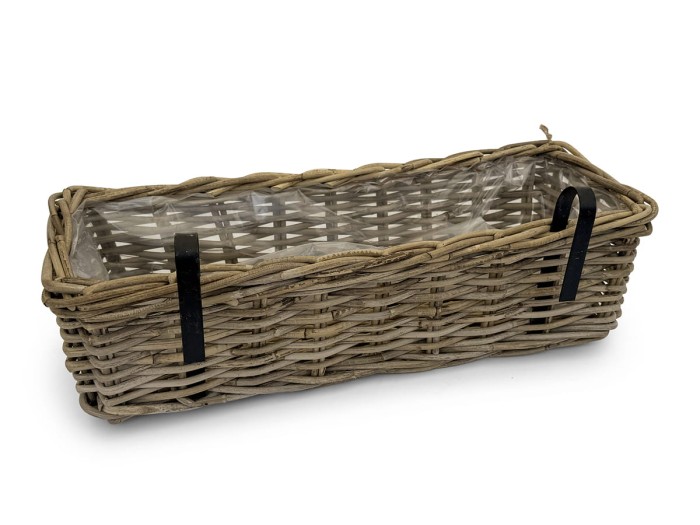 Ręcznie pleciony kosz rattanowy Ivy Solani Home do dekoracji ściany