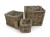 Zestaw koszy rattanowych Flora Solani Home w naturalnym kolorze Kobo Grey